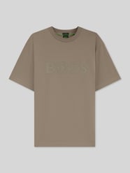 Regular Fit T-Shirt aus Baumwollmix von BOSS Green Beige - 47
