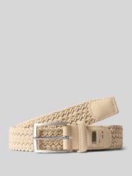 Gürtel in Flecht-Optik mit Leder-Anteil Modell 'Havanna' von MONTI Beige - 8