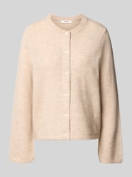 regular fit gebreid jack van wolmix met alpaca-aandeel model 'LULU NEW' van Selected Beige - 37