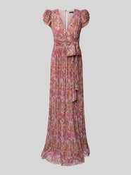 Abendkleid mit V-Ausschnitt von SWING Pink - 19