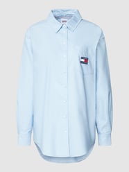 Overhemdblouse met labelpatch, model 'Boyfriend' van Tommy Jeans Blauw - 8