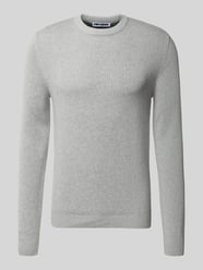 Sweter z dzianiny z okrągłym dekoltem od REVIEW - 5