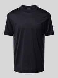 T-Shirt mit Label-Print von Emporio Armani Blau - 11