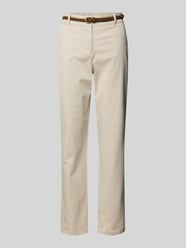 Chino mit Paspeltaschen am Gesäß und Gürtel von Christian Berg Woman Beige - 46