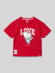 T-shirt w kroju regular fit z czystej bawełny Model 'KITTY' od ONLY - 2