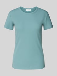 T-Shirt in Ripp-Optik mit Rundhalsausschnitt von Christian Berg Woman - 19