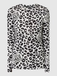 Longsleeve mit Leopardenmuster  von Love Moschino Weiß - 12