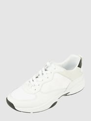 Sneakers van leer en textiel, model 'Luckee'  van Guess Wit - 45