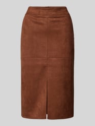 Knielange rok met loopsplit van Betty Barclay Bruin - 37