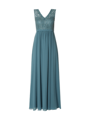 Abendkleid aus floraler Spitze und Chiffon von Christian Berg Cocktail - 37