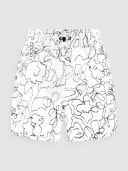 Shorts mit Allover-Muster  von DKNY PERFORMANCE Weiß - 43