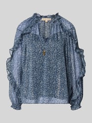 Blusenshirt mit Rüschen und Serafino-Kragen von MICHAEL Michael Kors - 2