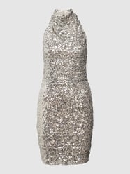Cocktailjurk met pailletten, model 'Joy sequin dress' van Gina Tricot Grijs / zwart - 38