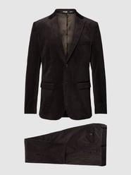 Slim Fit Anzug mit Strukturmuster Modell 'BOE' von Selected Homme Braun - 42