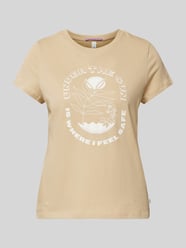 T-Shirt mit Motiv-Print von QS Beige - 18