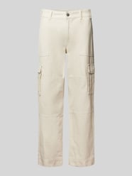 Straight Leg Cargohose mit Ziernähten Modell 'RISLEY' von Pegador Beige - 2