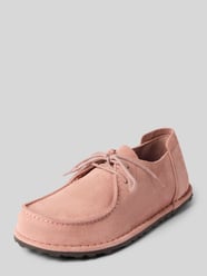 Veterschoenen van leer met platte zool van Birkenstock Fuchsia - 20