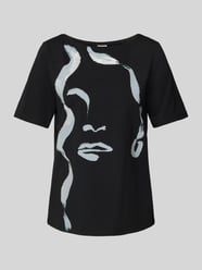 T-shirt o kroju relaxed fit z mieszanki bawełny z błyszczącymi detalami od s.Oliver BLACK LABEL - 28