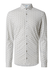 Slim Fit Freizeithemd aus Jersey  von Pierre Cardin Grau / Schwarz - 42