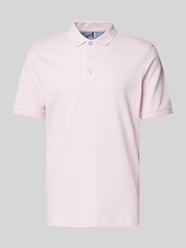 Regular Fit Poloshirt mit Label-Print Modell 'Pete' von Brax Pink - 8