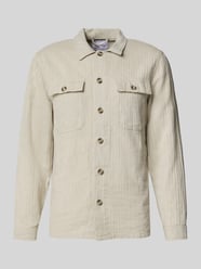 Relaxed Fit Hemdjacke mit Brusttaschen von Lindbergh Beige - 17