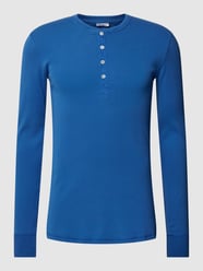 Longsleeve mit Rundhalsausschnitt Modell 'Karl' von Schiesser Blau - 34