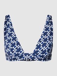 Bikini-Oberteil mit Logo-Muster von TOMMY HILFIGER Blau - 9