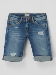 Slim Fit Jeansbermudas mit Stretch-Anteil Modell 'Cashed' von Pepe Jeans Blau / Türkis - 40