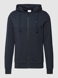 Sweatjacke aus reiner Bio-Baumwolle mit Label-Detail von Knowledge Cotton Apparel Blau - 1