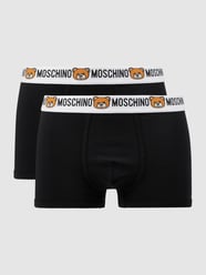 Obcisłe bokserki z dodatkiem streczu w zestawie 2 szt. od Moschino Swim + Underwear Czarny - 40