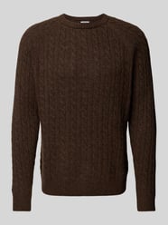 Gebreide pullover met ribboorden van Lindbergh Bruin - 31