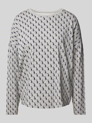 Shirt met lange mouwen met oversized schouders van Mey Grijs / zwart - 6