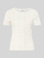 t-shirt o kroju slim fit z czystej bawełny model 'TURIEL' od PIECES - 9