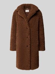 Relaxed fit lange jas van teddybont met reverskraag van Marc O'Polo - 36