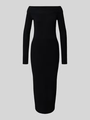 Sukienka z dzianiny z mieszanki wiskozy z dekoltem carmen od ARMANI EXCHANGE - 46