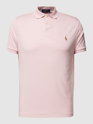 Slim Fit Poloshirt mit Logo-Stitching von Polo Ralph Lauren Rosa - 38