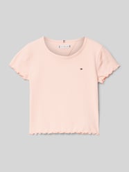 T-Shirt mit Muschelsaum Modell 'ESSENTIAL' von Tommy Hilfiger Teens Orange - 8