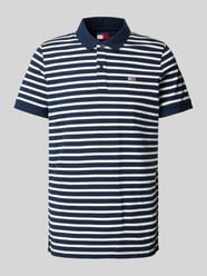 Slim Fit Poloshirt mit Logo-Stitching von Tommy Jeans Blau - 35