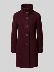 Lange jas met knoopsluiting, model 'LISETTE' van Milo Coats Bordeaux - 31