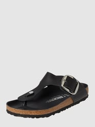 Teenslippers van leer, model 'Gizeh'  van Birkenstock Zwart - 24