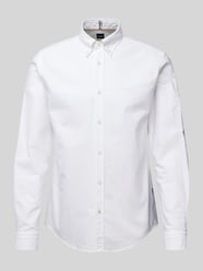 Slim Fit Freizeithemd mit Label-Stitching von BOSS Weiß - 37