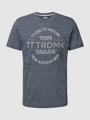 T-Shirt mit Label-Print von Tom Tailor Blau - 39