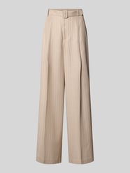 Wide Leg Stoffhose mit Gürtel Modell 'ISSA INAH' von MOS MOSH Beige - 3