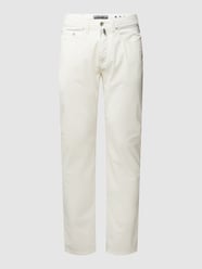 Broek met labeldetails, model 'Lyon' van Pierre Cardin Wit - 11