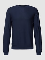 Strickpullover mit Rundhalsausschnitt von camel active Blau - 26