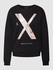 Bluza z nadrukiem z motywem od ARMANI EXCHANGE Czarny - 43