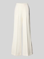 Wide leg stoffen broek met vaste persplooien van Oui - 45