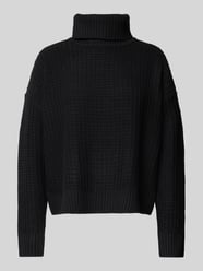 Regular Fit Rollkragenpullover aus Baumwoll-Mix Modell 'OMEGA' von Vero Moda Schwarz - 37