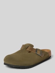 Lederslides mit Dornschließe Modell 'BOSTON' von Birkenstock Beige - 6