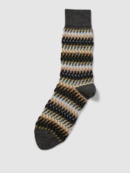 Socken mit Allover-Muster von Burlington Grau - 11